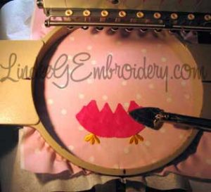 LindeeGEmbroidery-Fusing placed applique design