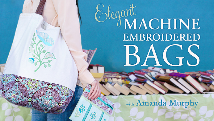 Elegant Machine Embroidered Bags with Amanda Murphy