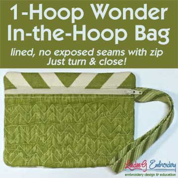 ITH Bag / Pouch. In-the-hoop Zipper Bag From the beach 