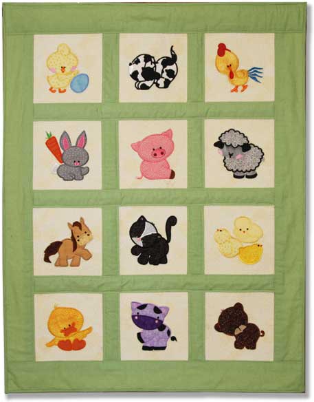 Appliqué Baby Animals Quilt 1