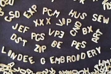 Embroidery Formats Alphabet Soup