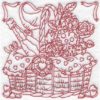 (lgs10303) Basket with Wine & Roses (Multi-size)