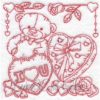 (lgs10308) Bear with Hearts & Roses (Multi-size)