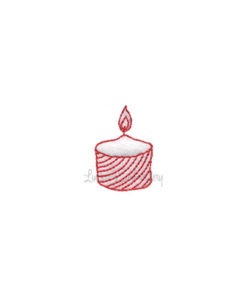 (lgs10508) Candle with Stripes (1.1 x 1.7-in)