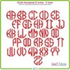 2-Letter Circle Monogram Embroidery Font