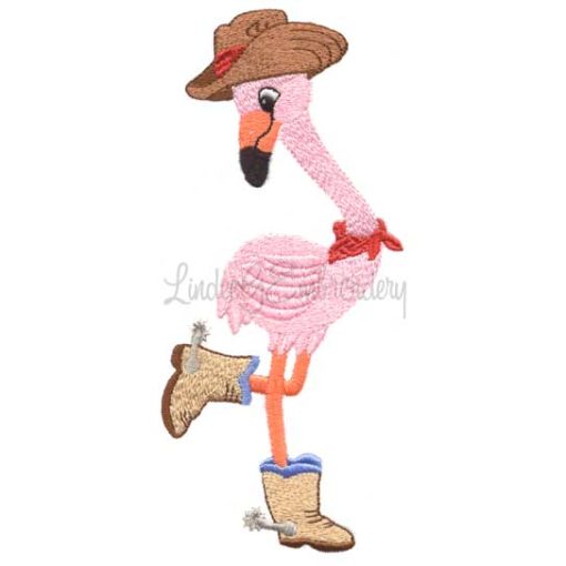 Flamingo with Spurs (3.3 x 7.3-in)