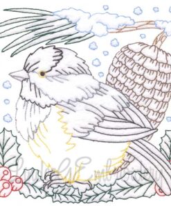 Chickadee with Snow 8