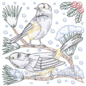 Chickadees with Snow 9