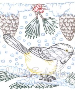 Chickadee with Snow 10