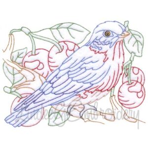 Bird with Cherries Multicolor