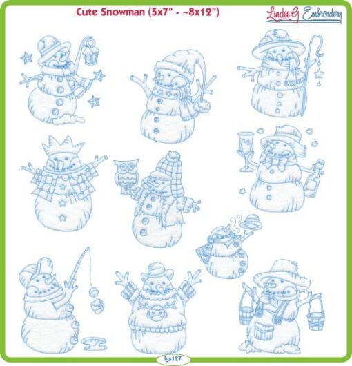 Cute Snowmen (4 sizes)