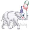 Elephant with Balloons (4 sizes)