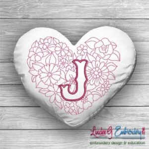 Sweetheart Monogram J - 4 sizes