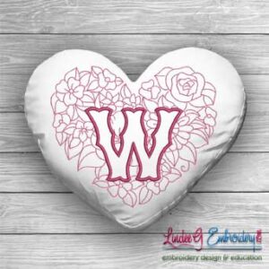 Sweetheart Monogram W - 4 sizes
