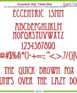 Eccentric Std. 15mm ESA Font