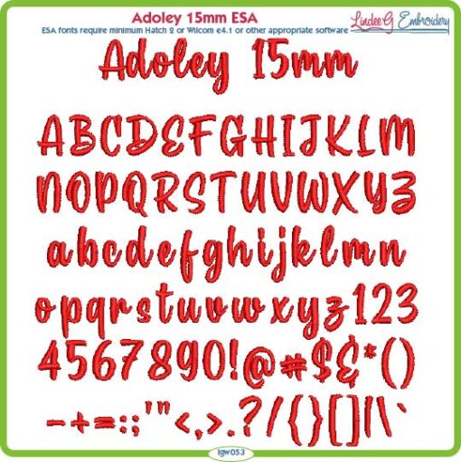 Adoley 15mm ESA Font