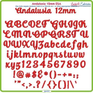 Andalusia 12mm ESA Font