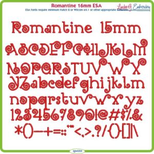 Romantine 15mm ESA Font