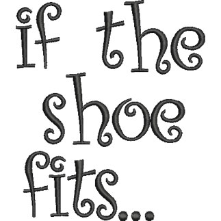 Shoe Fits text (3.8 x 4.5-in)