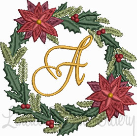 Christmas Wreath Monogram A (3 sizes)