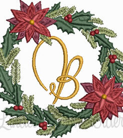 Christmas Wreath Monogram B (3 sizes)