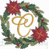 Christmas Wreath Monogram C (3 sizes)