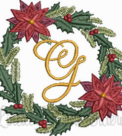 Christmas Wreath Monogram G (3 sizes)