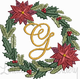 Christmas Wreath Monogram G (3 sizes)