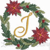 Christmas Wreath Monogram I (3 sizes)