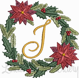 Christmas Wreath Monogram I (3 sizes)