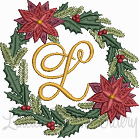 Christmas Wreath Monogram L (3 sizes)