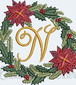 Christmas Wreath Monogram N (3 sizes)