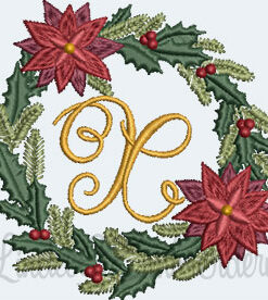 Christmas Wreath Monogram X (3 sizes)