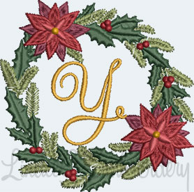 Christmas Wreath Monogram Y (3 sizes)