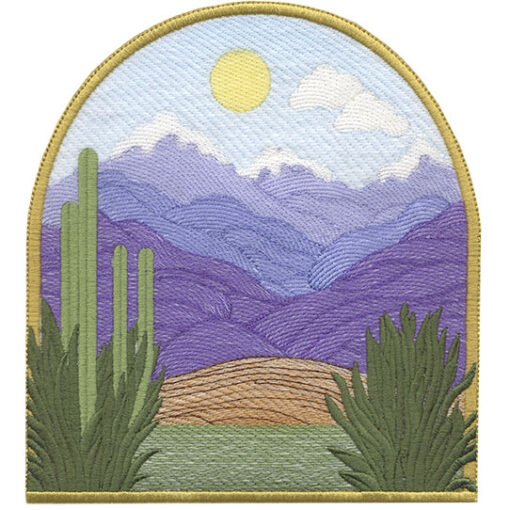 Desert Mountain Scene (6.8 x 7.4-in)